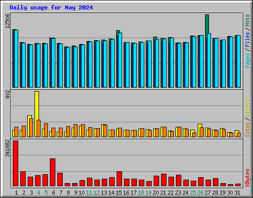 Daily usage for May 2024