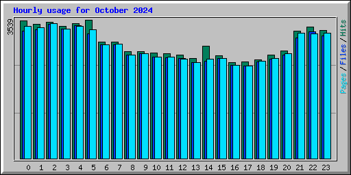 Hourly usage for October 2024