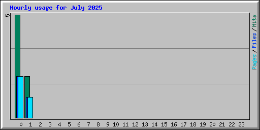 Hourly usage for July 2025